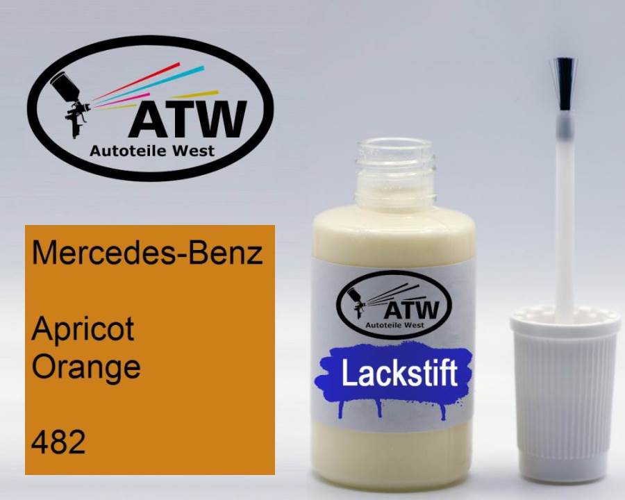 Mercedes-Benz, Apricot Orange, 482: 20ml Lackstift, von ATW Autoteile West.